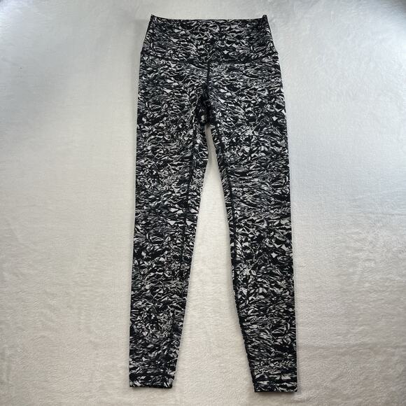 Lululemon Sz 8 Wunder Under Hi-Rise Tight 28"Liquid Platinum Alpine White Multi - Picture 3 of 14
